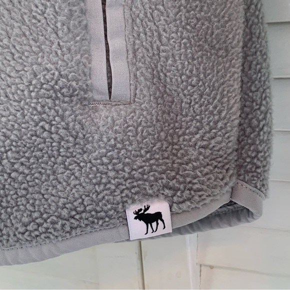 NWT Abercrombie Kids Girl Fleece Snap Pullover Jacket Gray 15/16 Kangaroo Pocket - Picture 5 of 16